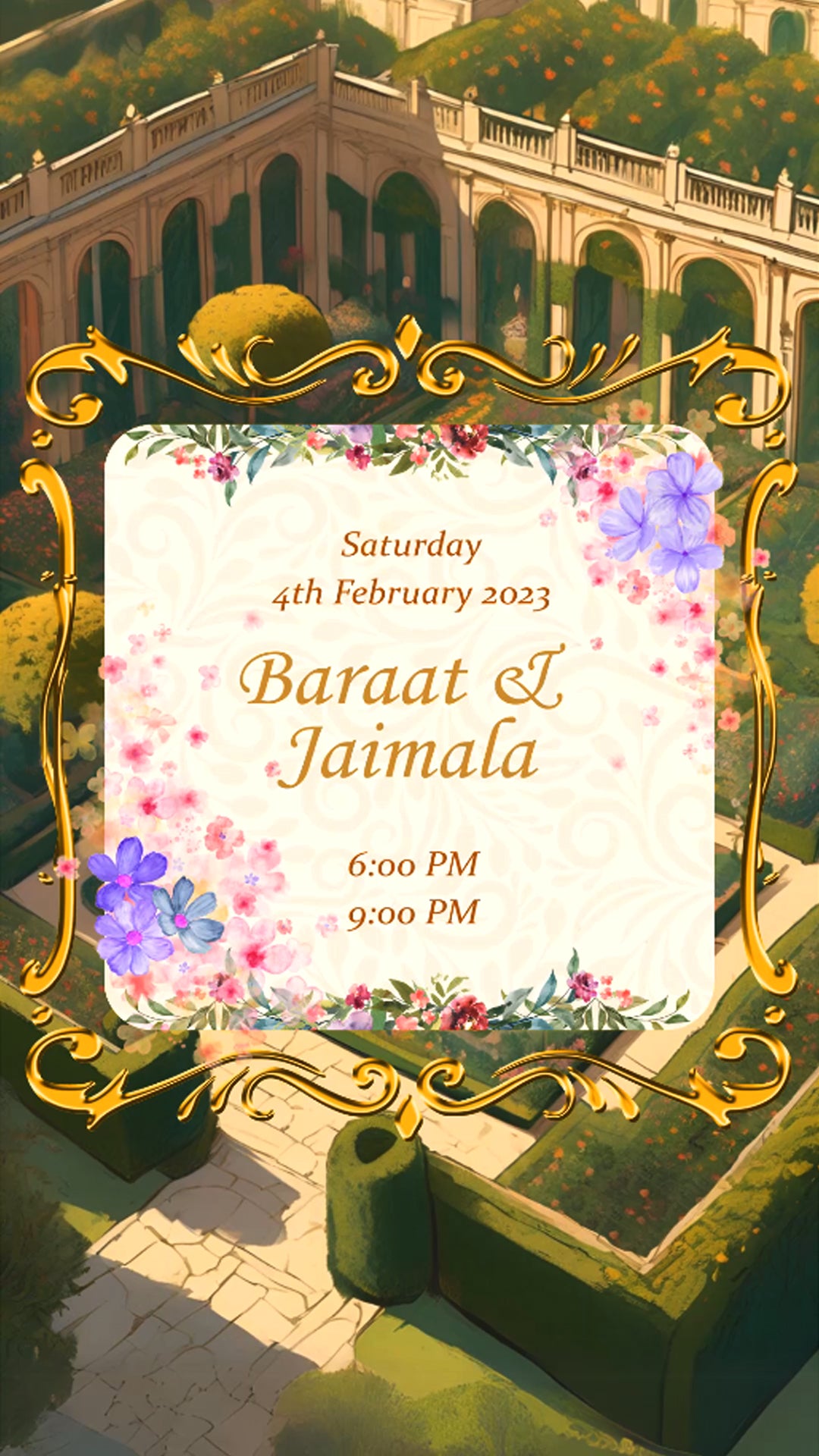 Indian Wedding Royal Garden Invitation Video