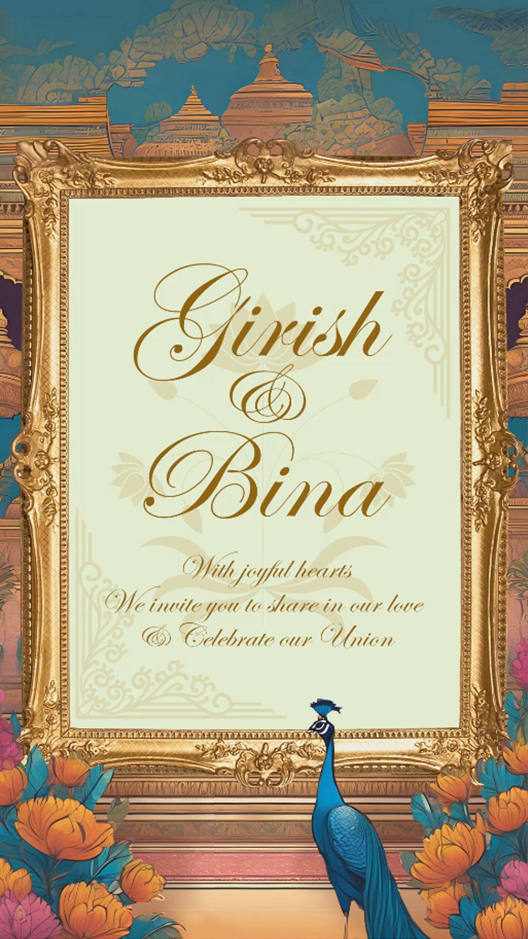 Royal Indian wedding invitation video