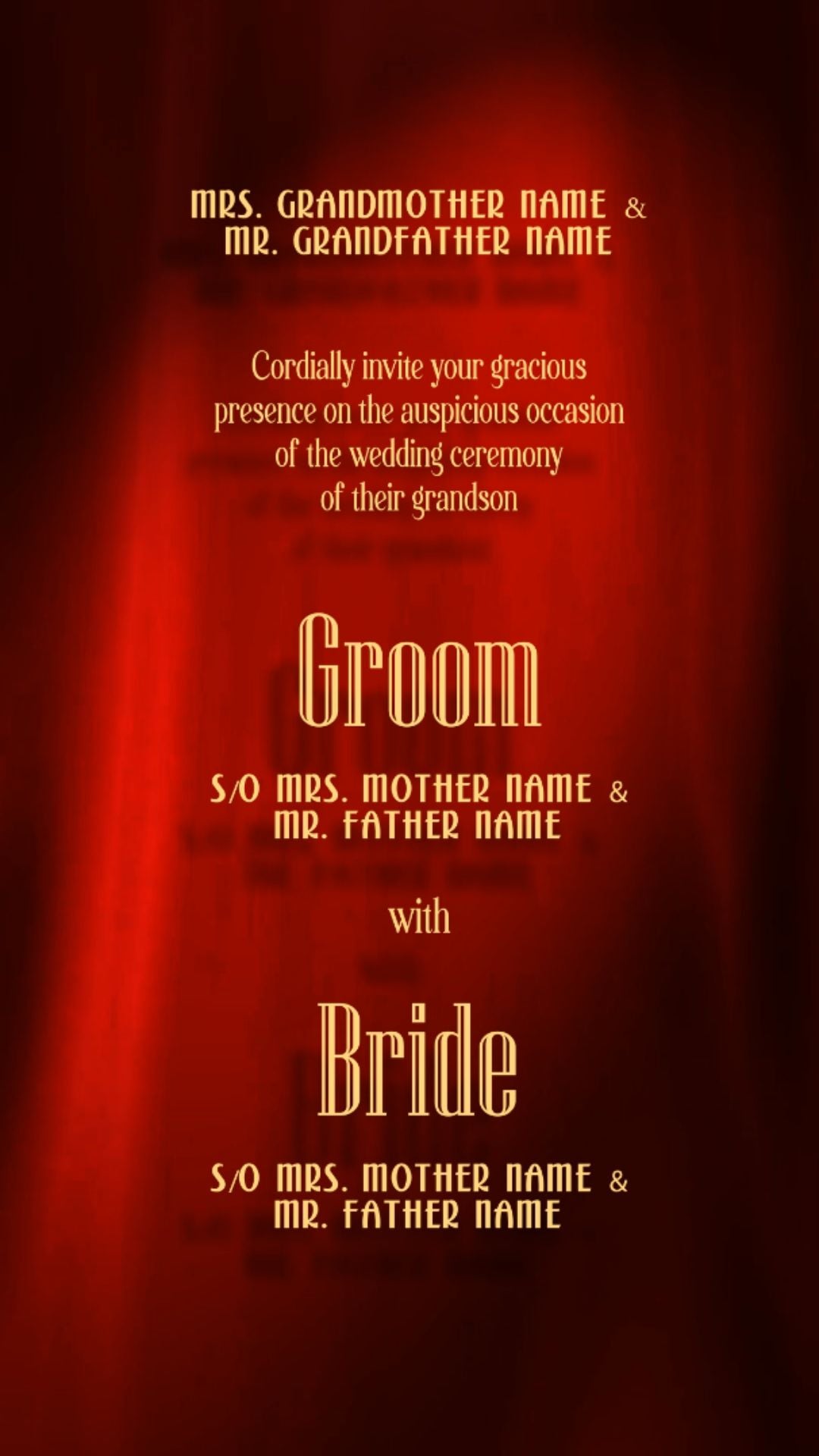 WE1023 Silk Drapes Indian Wedding Invitation Video