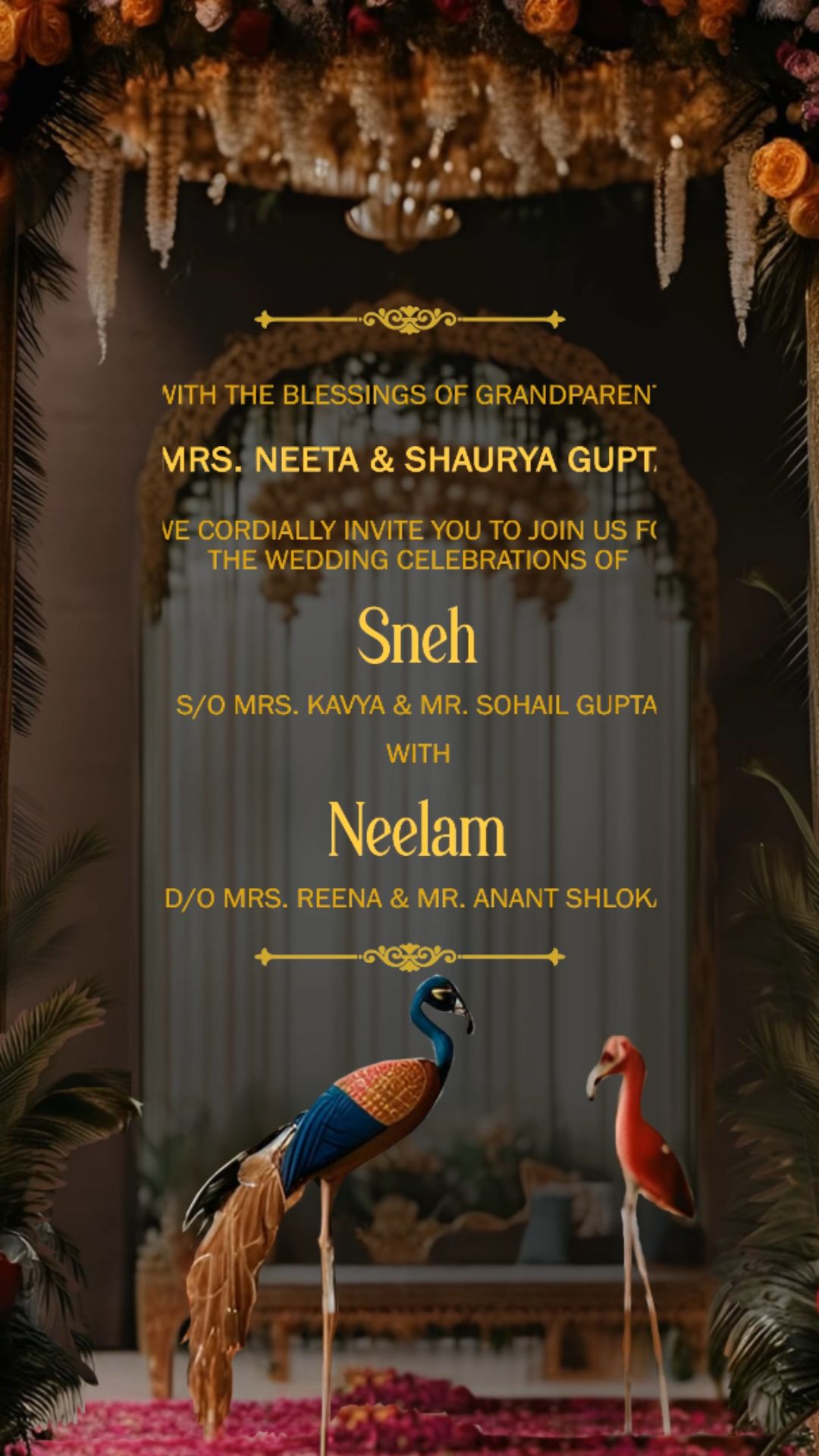 WM1028 Indian Wedding Setup Invitation Video
